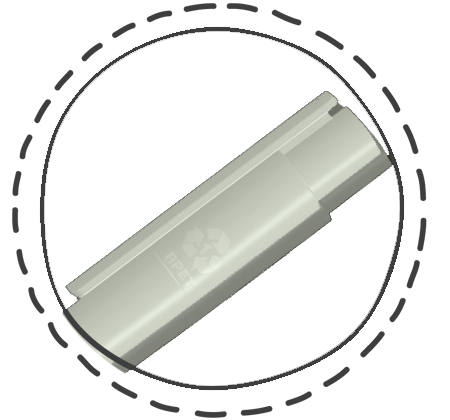 UMA-0-2250 RECYCLED PET PEN PRO Clip Closeup