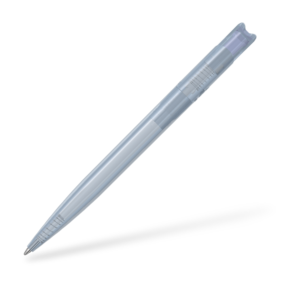 0-2660-T-SG UMA Recycled PET Pen transparent SG Frontansicht Hellviolett