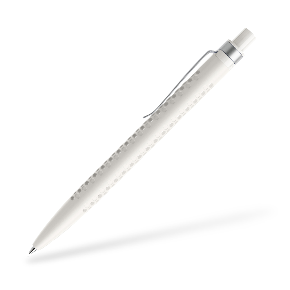 prodir QS40 Air Kugelschreiber Matt Metallclip Seitenansicht Weiß M02