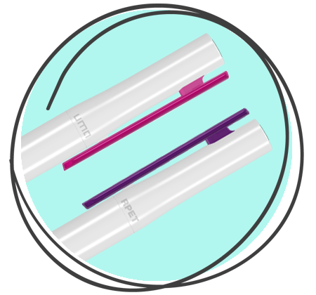 UMA 0-2240-PET-PEN-Switch-KT Kugelschreiber Clip Nahaufnahme