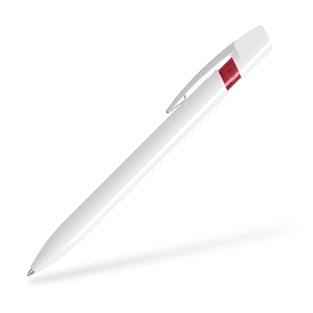 UMA SKY M 0-0125-M Kugelschreiber Seitenansicht Weiß-Rot