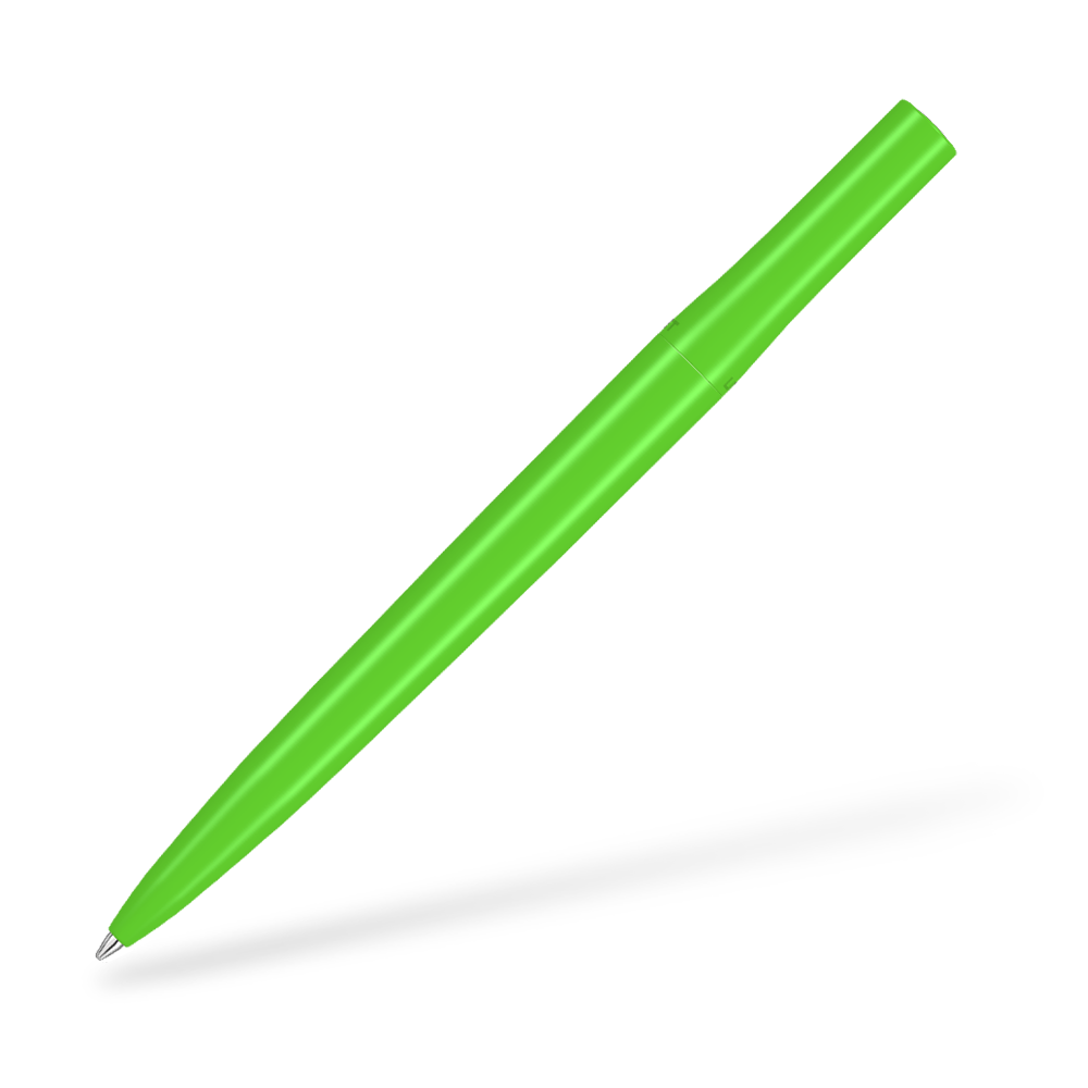 0-2240 PET PEN Switch Kugelschreiber Frontansicht Mittelgrün