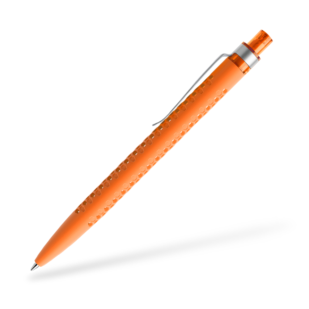 prodir QS40 Air Kugelschreiber Softtouch Metallclip Seitenansicht Orange R10