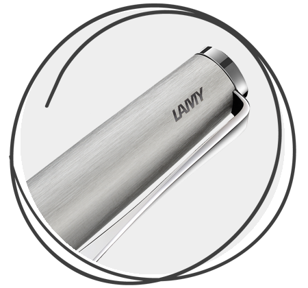 LAMY-265-Studio-Brushed-Kugelschreiber-Detail-Stichmattiert