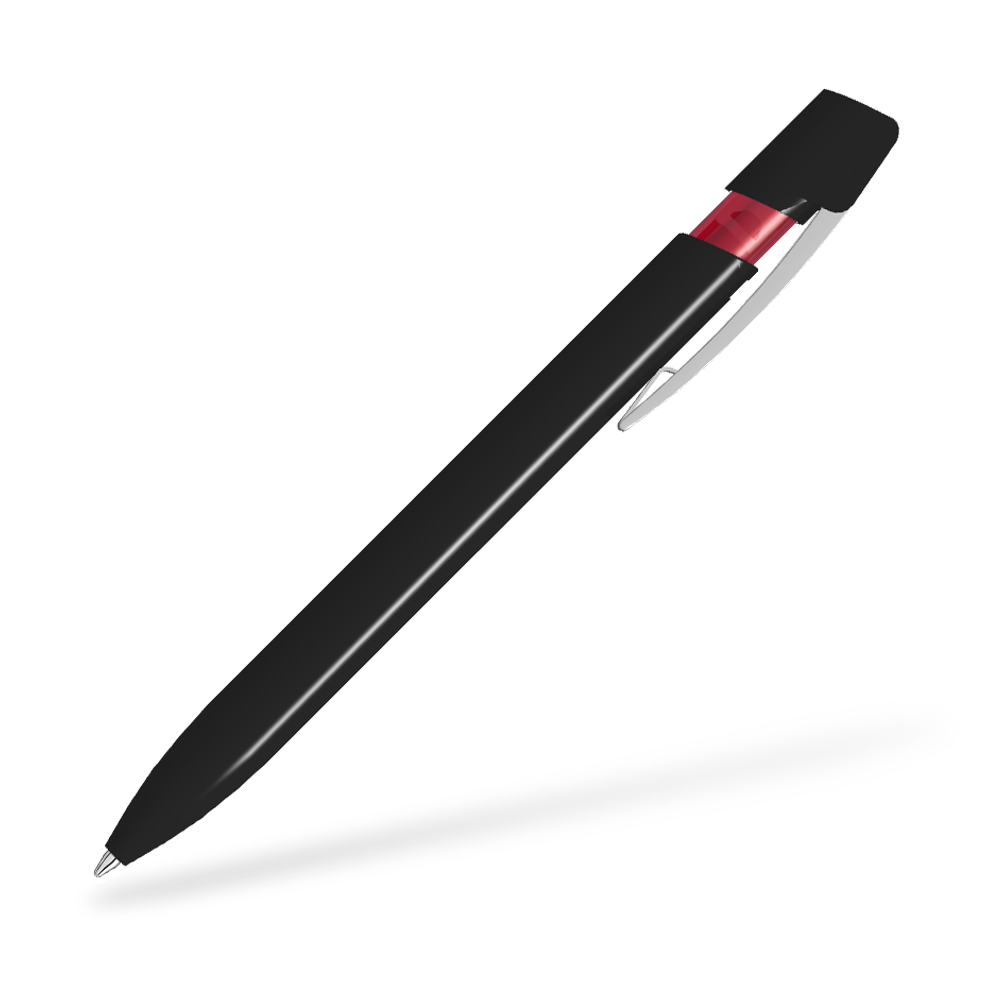 UMA SKY M 0-0125-M Kugelschreiber 270 Grad vom Clip Schwarz-Rot