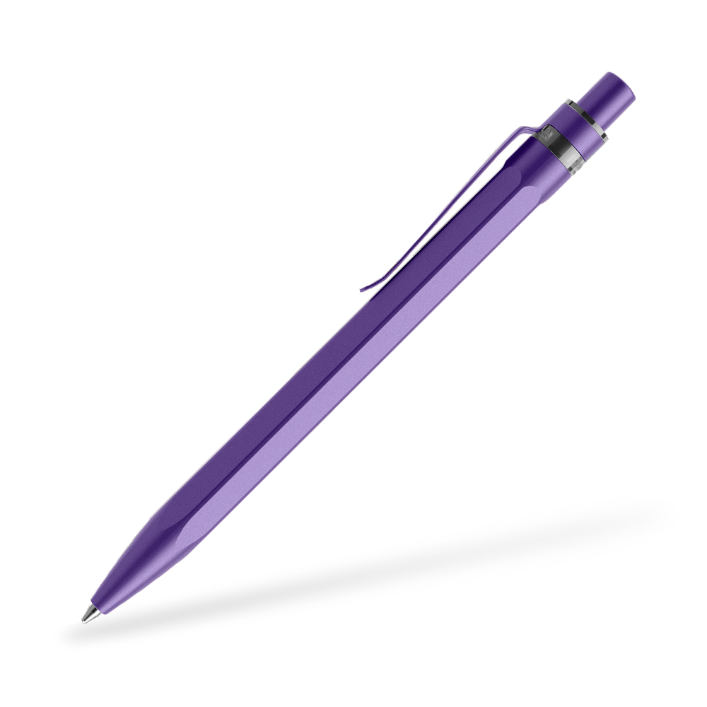 prodir QS50 Stone Kugelschreiber Metallclip Seitenansicht Amethyst Q30