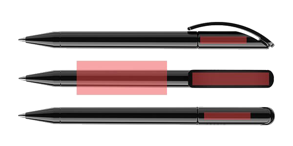 prodir DS3 Kugelschreiber poliert Druckbereiche