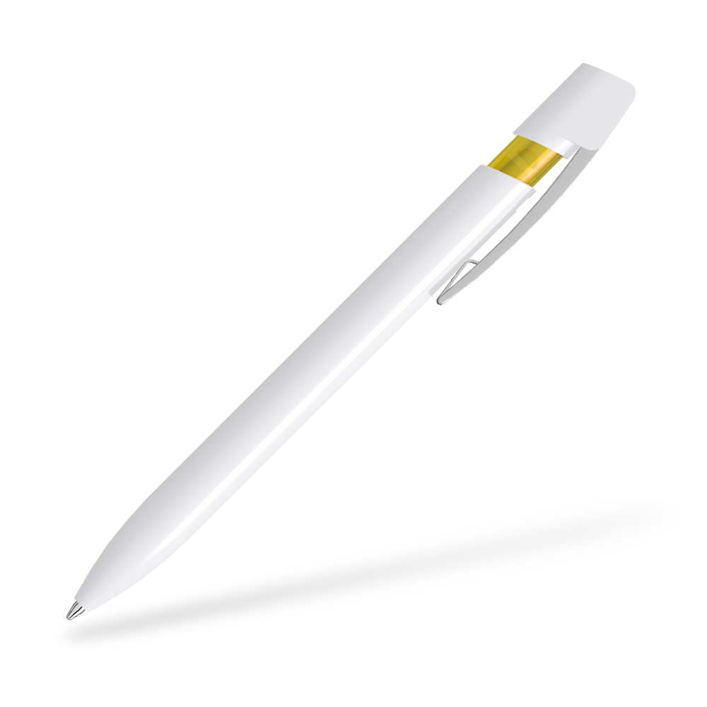 UMA SKY M 0-0125-M Kugelschreiber 270 Grad vom Clip Weiß-Ocker