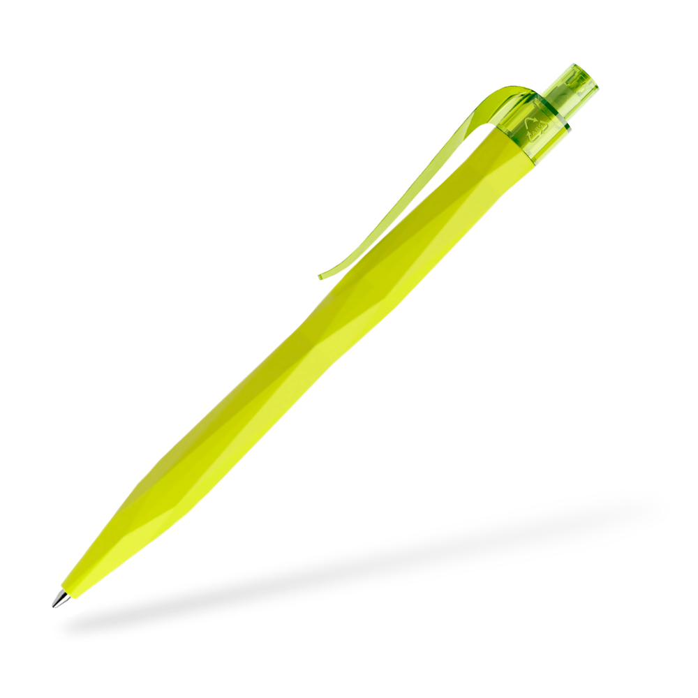 prodir QS20 Softtouch Kugelschreiber Seitenansicht Gelbgrün R66