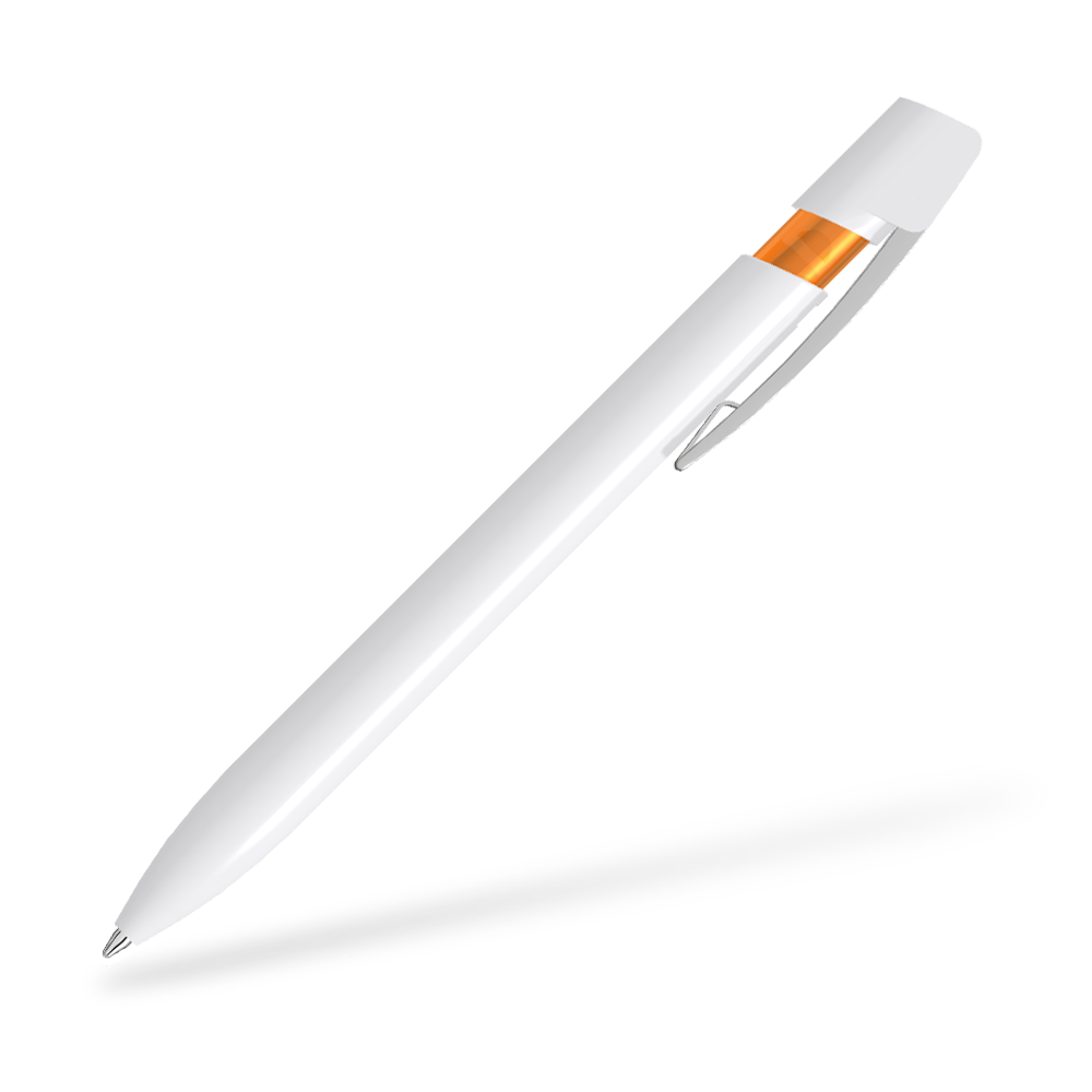 UMA SKY M 0-0125-M Kugelschreiber 270 Grad vom Clip Weiß-Orange