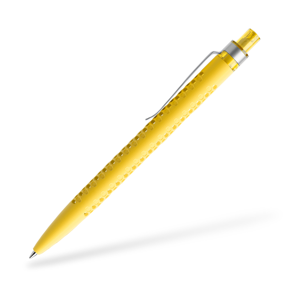 prodir QS40 Air Kugelschreiber Softtouch Metallclip Seitenansicht Gelb R07