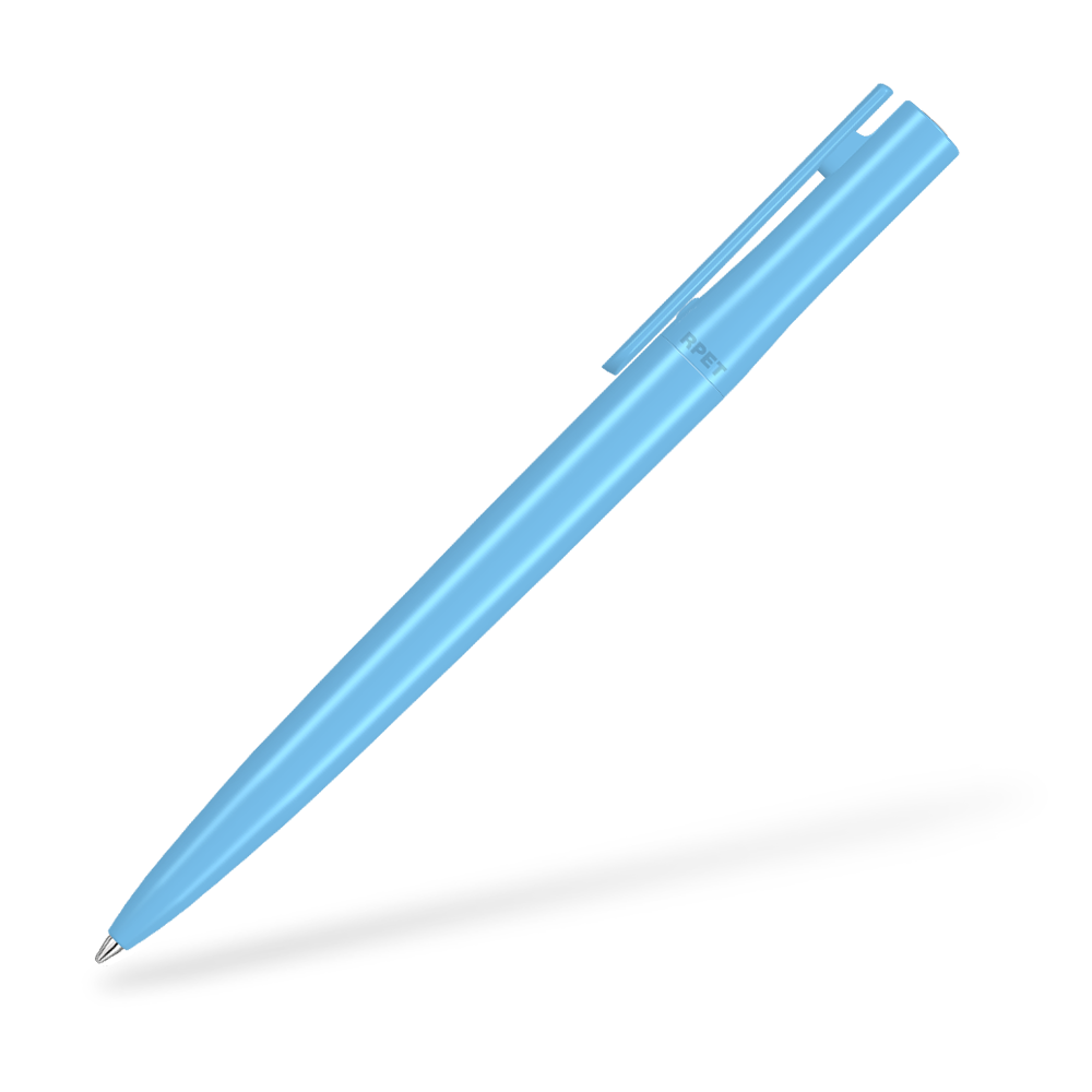 0-2240 PET PEN Switch Kugelschreiber Seitenansicht Hellblau