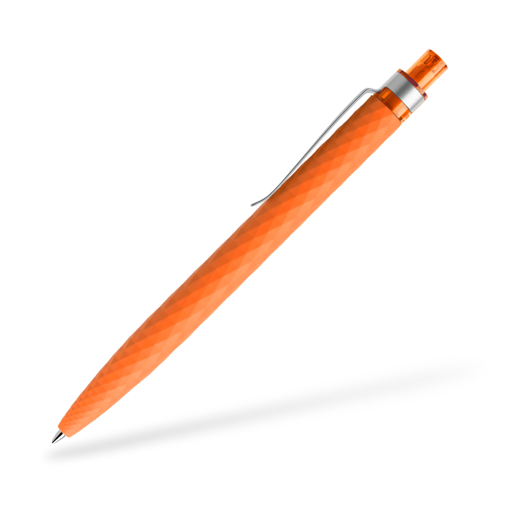 prodir QS01 Softtouch Kugelschreiber Metallclip Seitenansicht Orange R10