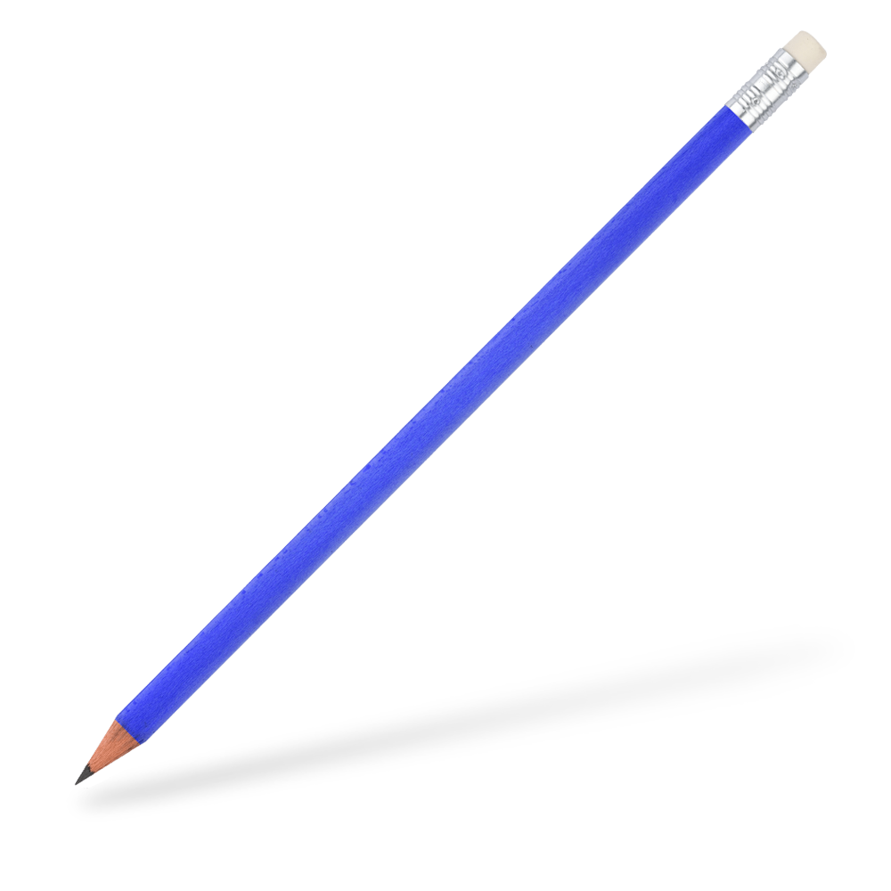 CSW Bleistifte runder Bleistift mit Radiergummi matt Dunkelblau