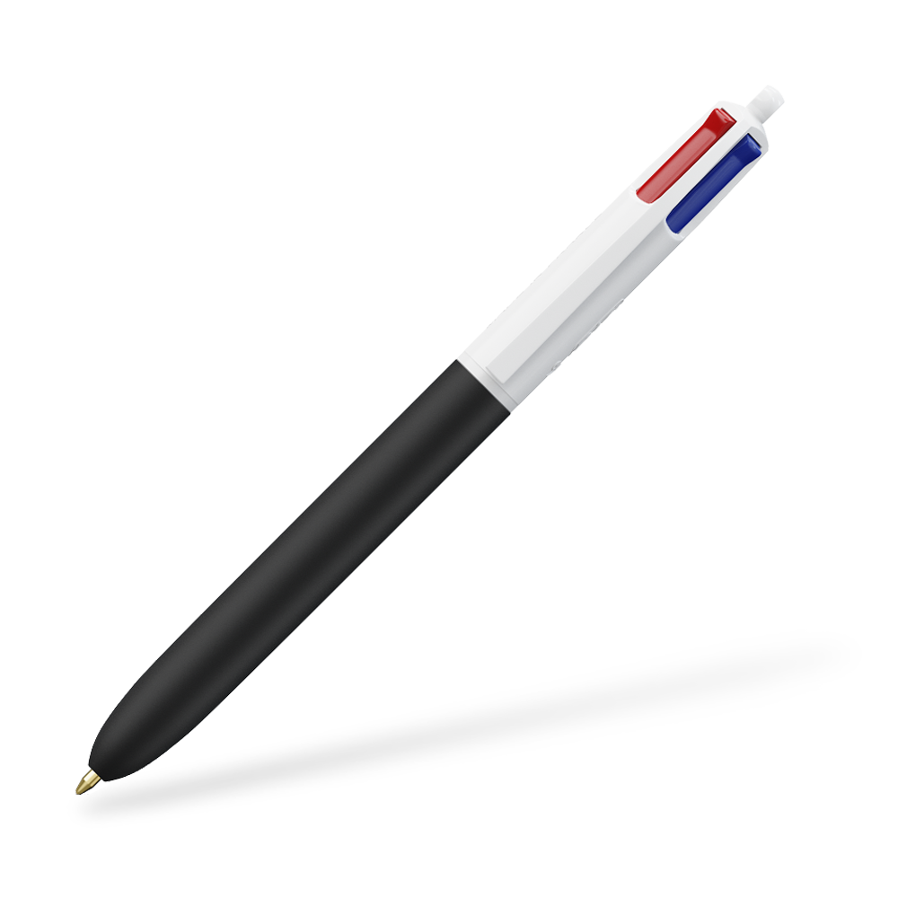 BIC 4 Colours Softtouch Kugelschreiber Clipansicht Schwarz