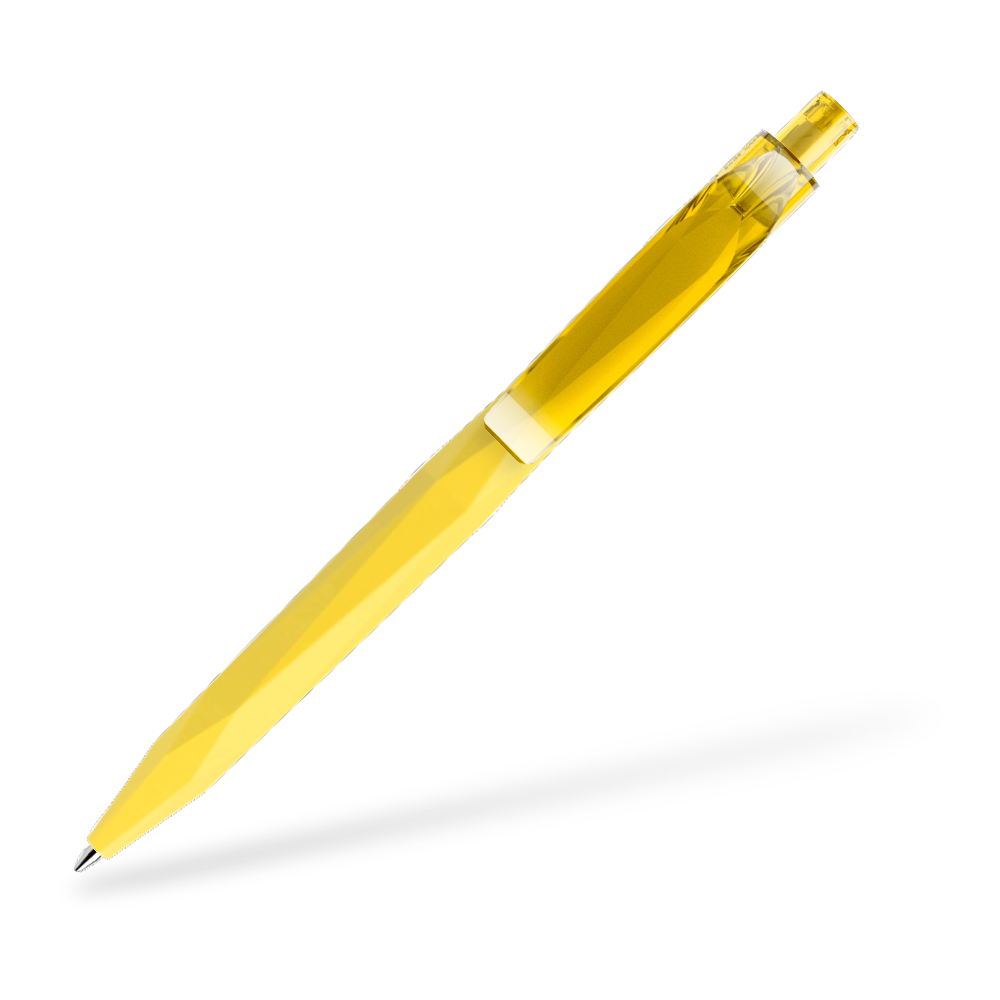 prodir QS20 Softtouch Kugelschreiber Seitenansicht Gelbgrün R66prodir QS20 Softtouch Kugelschreiber Clipansicht Gelb R07