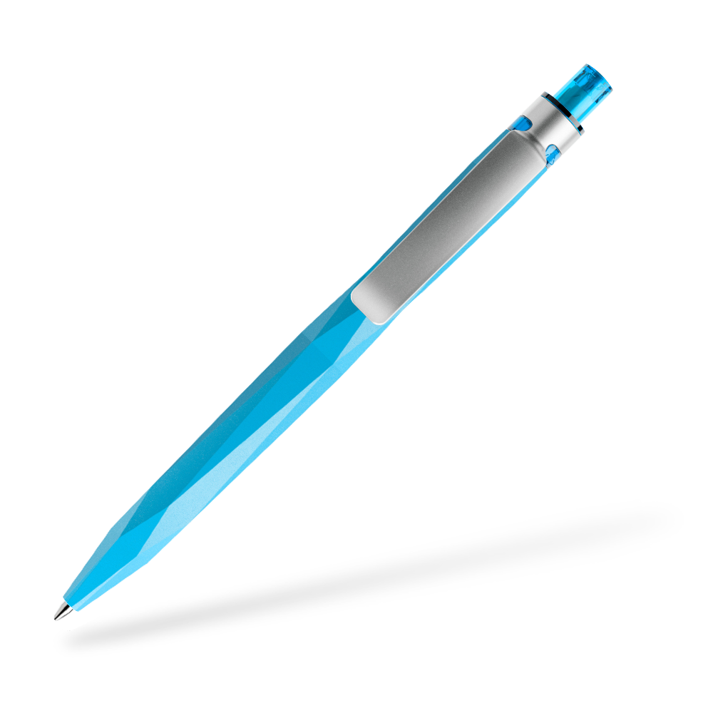 prodir QS20 Kugelschreiber Matt Metallclip Clipansicht Cyan M58