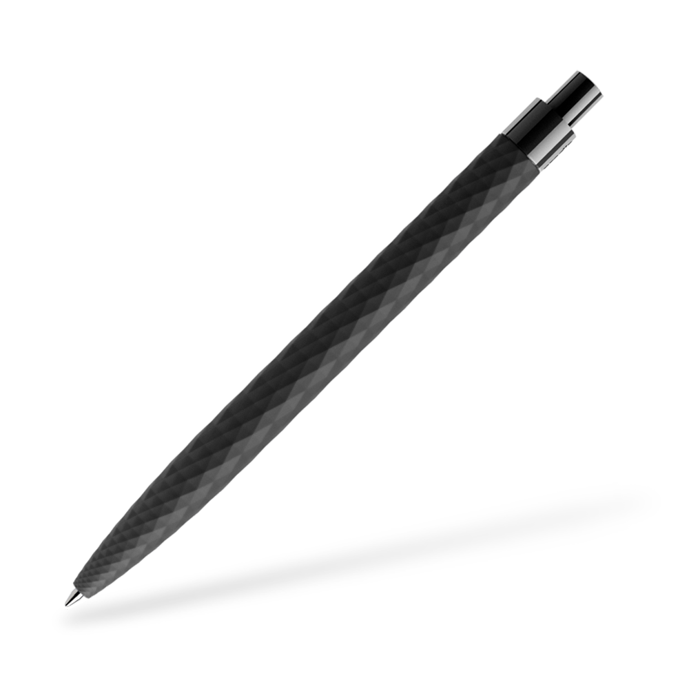 prodir QS01 Softtouch Kugelschreiber Frontansicht Schwarz R75