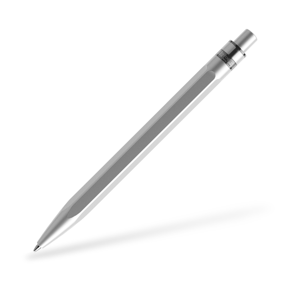 prodir QS50 Stone Kugelschreiber Metallclip Frontansicht Silber Q70