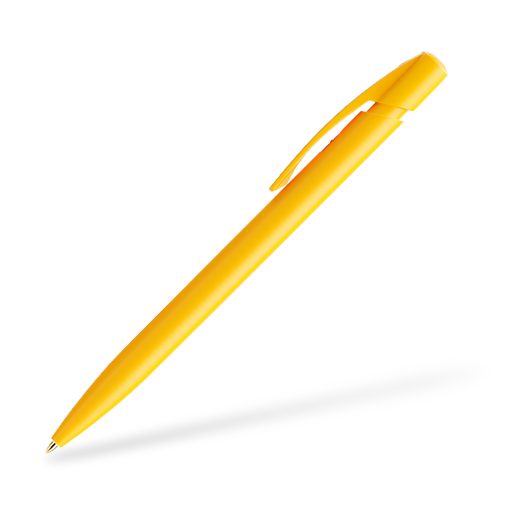 BIC Media Clic Druckkugelschreiber Gelb Clipansicht 90°
