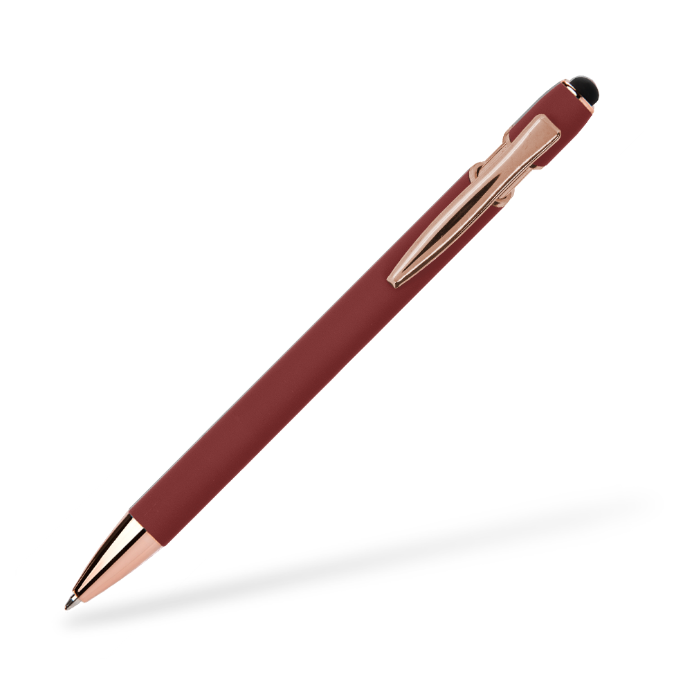 Goldstar Prince MPQ Softtouch Kugelschreiber Clipansicht Rot