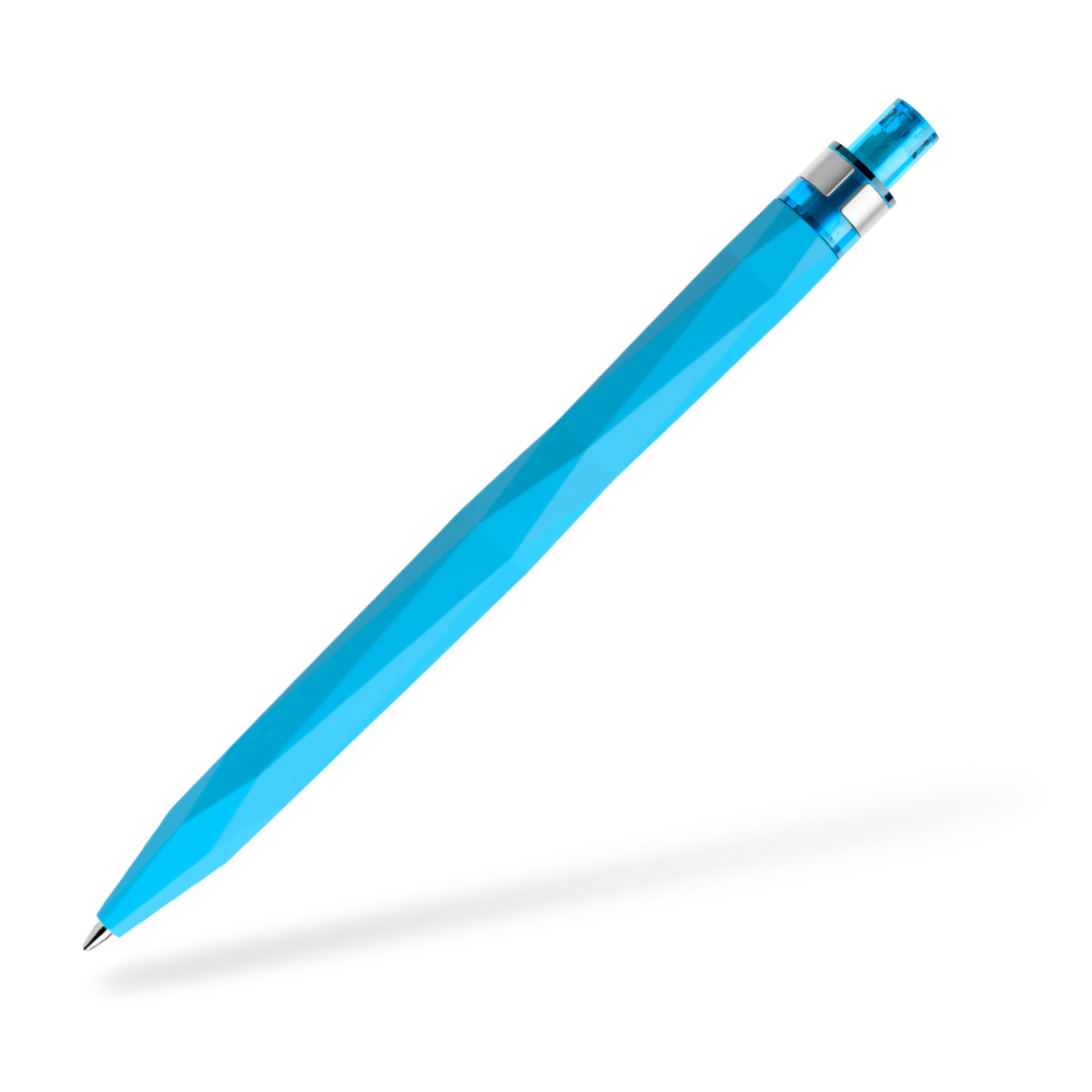 prodir QS20 Kugelschreiber Softtouch Metallclip Frontansicht Cyan R58