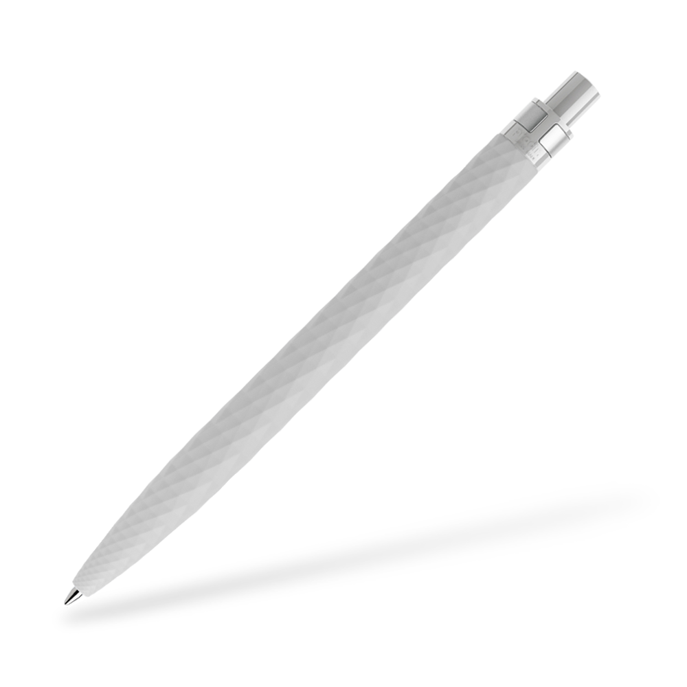 prodir QS01 Softtouch Kugelschreiber Metallclip Frontansicht Grau R77