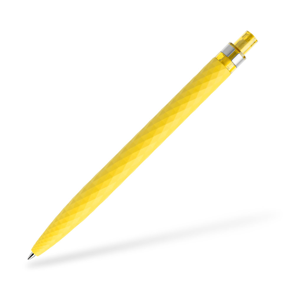 prodir QS01 Softtouch Kugelschreiber Metallclip Frontansicht Gelb R07