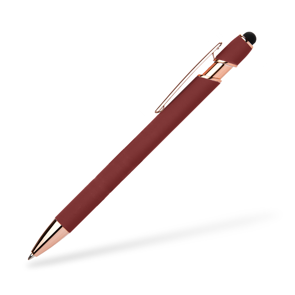 Goldstar Prince MPQ Softtouch Kugelschreiber Seitenansicht Rot