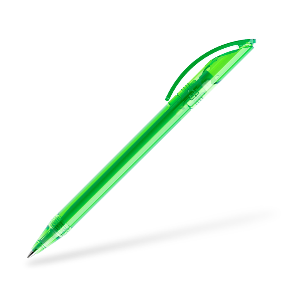 DS3 Transparent Kugelschreiber Seitenansicht Hellgrün T40