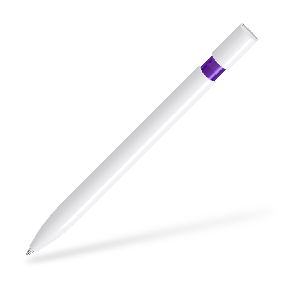 UMA SKY M 0-0125-M Kugelschreiber Frontansicht Weiß-Violett