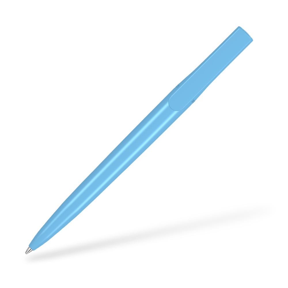 0-2240 PET PEN Switch Kugelschreiber Clipansicht Hellblau