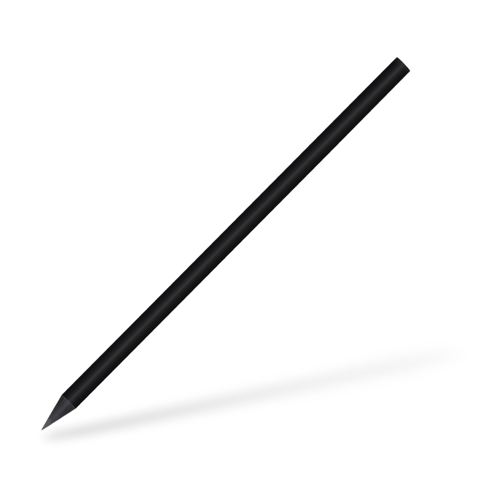 CSW runder Bleistift durchgefaerbt glanz Schwarz
