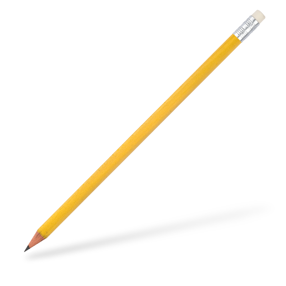 CSW Bleistifte runder Bleistift mit Radiergummi matt Ocker