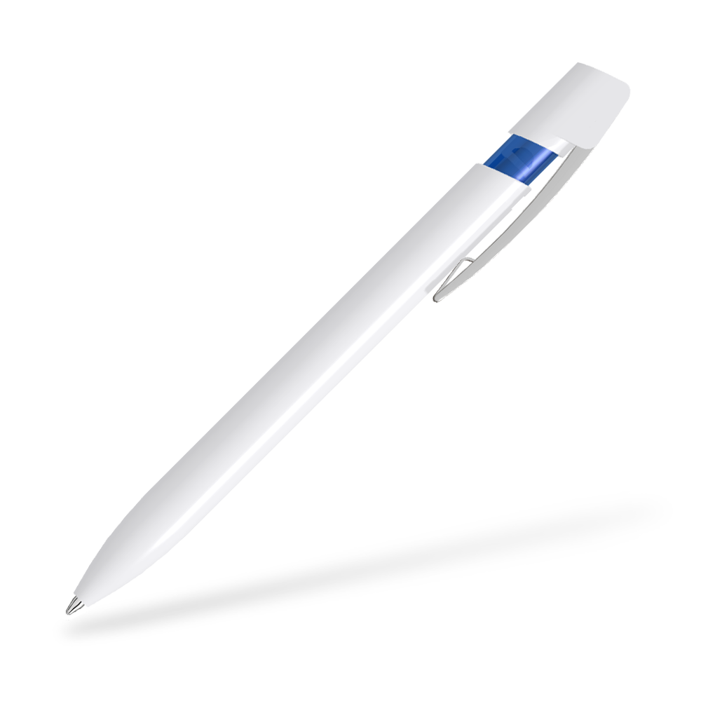 UMA SKY M 0-0125-M Kugelschreiber 270 Grad vom Clip Weiß-Dunkelblau