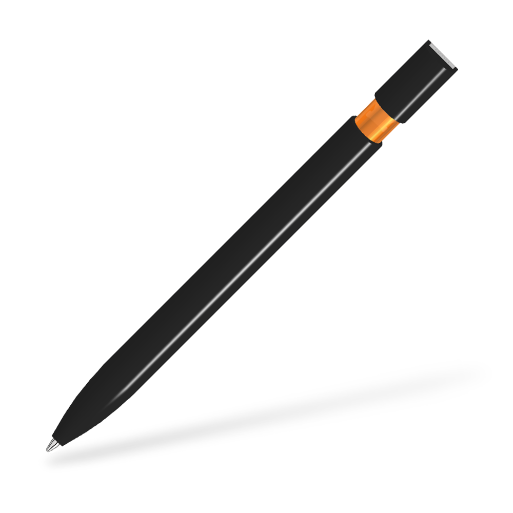 UMA SKY M 0-0125-M Kugelschreiber Frontansicht Schwarz-Orange