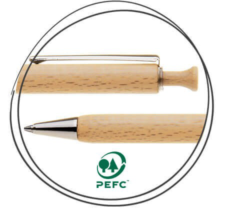 UMA Forest PEFC Detailansicht Clip Spitze und Druckknopf