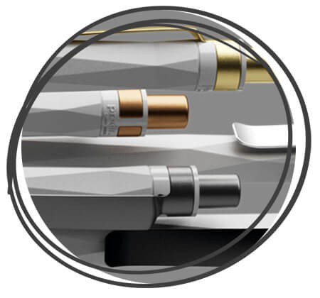 prodir QS20 Kugelschreiber Matt Metallclip Nahaufnahme