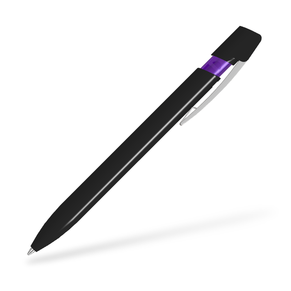 UMA SKY M 0-0125-M Kugelschreiber 270 Grad vom Clip Schwarz-Violett