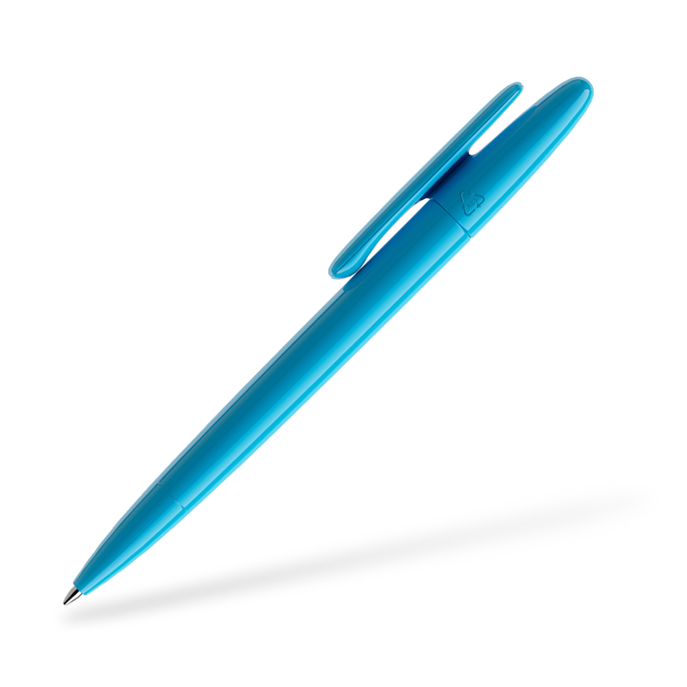 prodir DS5 poliert Kugelschreiber Seitenansicht Cyan P58