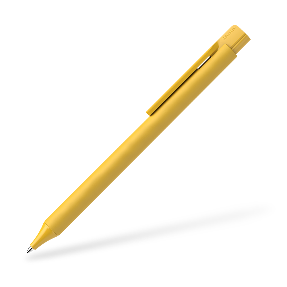Schneider Essential Softtouch Kugelschreiber Seitenansicht Gelb 53