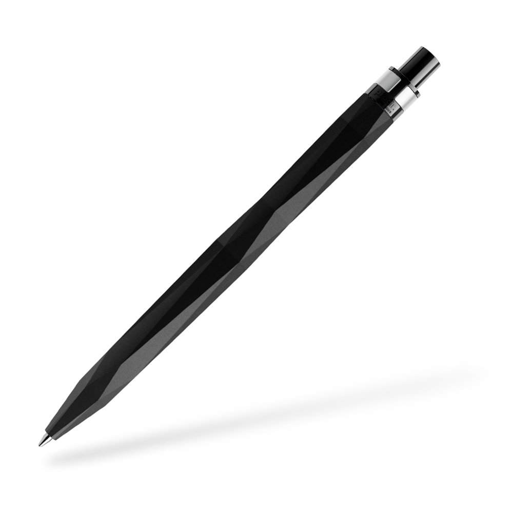 prodir QS20 Kugelschreiber Matt Metallclip Frontansicht Schwarz M75
