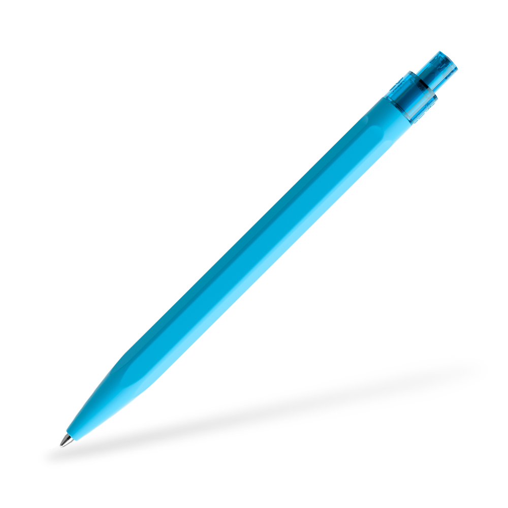 prodir QS50 Softtouch Kugelschreiber Frontansicht Cyan R58