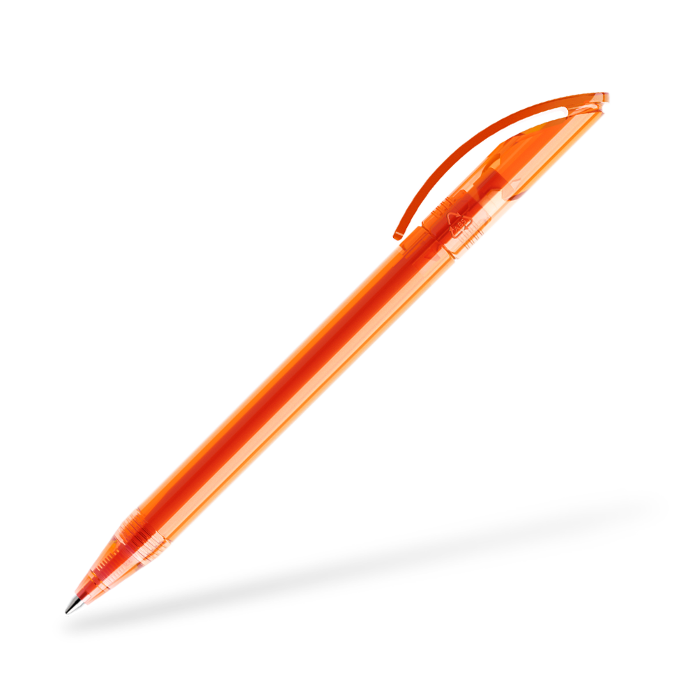 DS3 Transparent Kugelschreiber Seitenansicht Orange T10