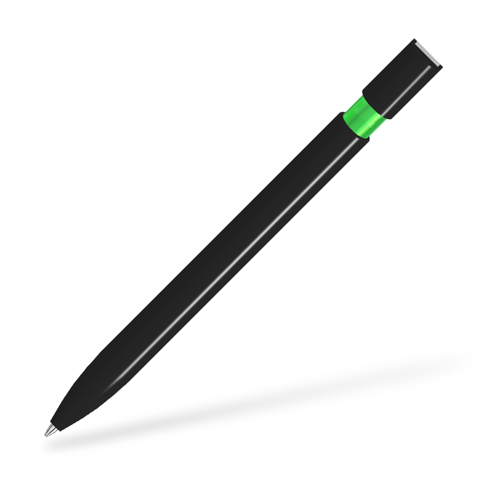 UMA SKY M 0-0125-M Kugelschreiber Frontansicht Schwarz-Hellgrün