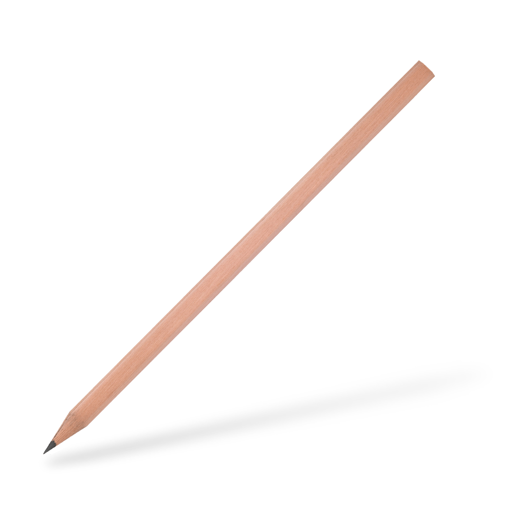 CSW Bleistifte 6-eckiger Bleistift matt Naturbelassen