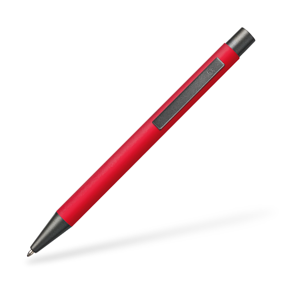 Goldstar Bowie LUM Kugelschreiber Clipansicht Rot