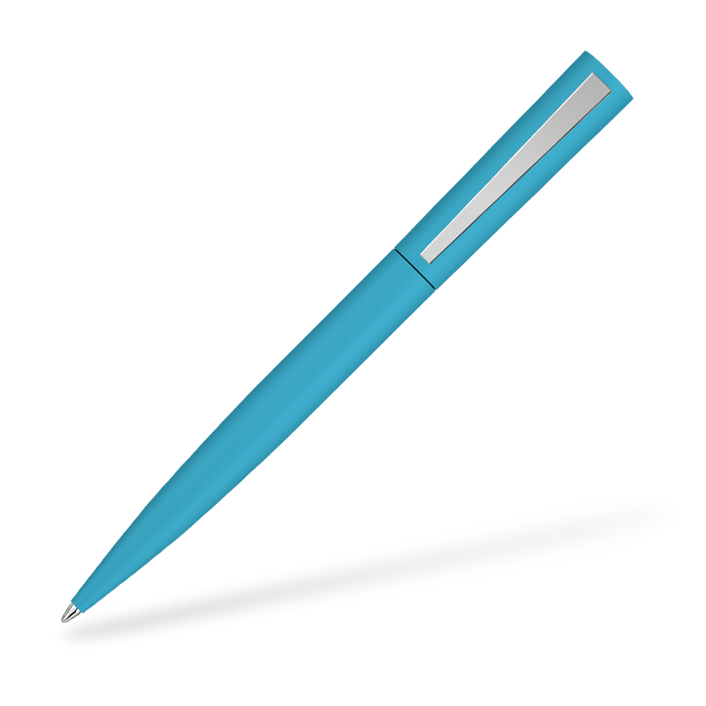 UMA 0-9610-GUM BRUSH GUM Softtouch Kugelschreiber Hellblau Clipansicht