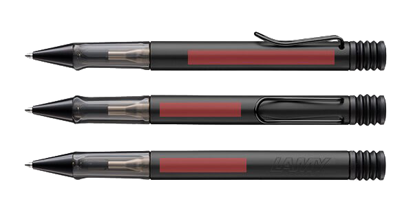 LAMY AL-star Kugelschreiber Gravurbereiche