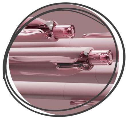Nahaufnahme Clip prodir DS8 Kugelschreiber rosa Softtouch
